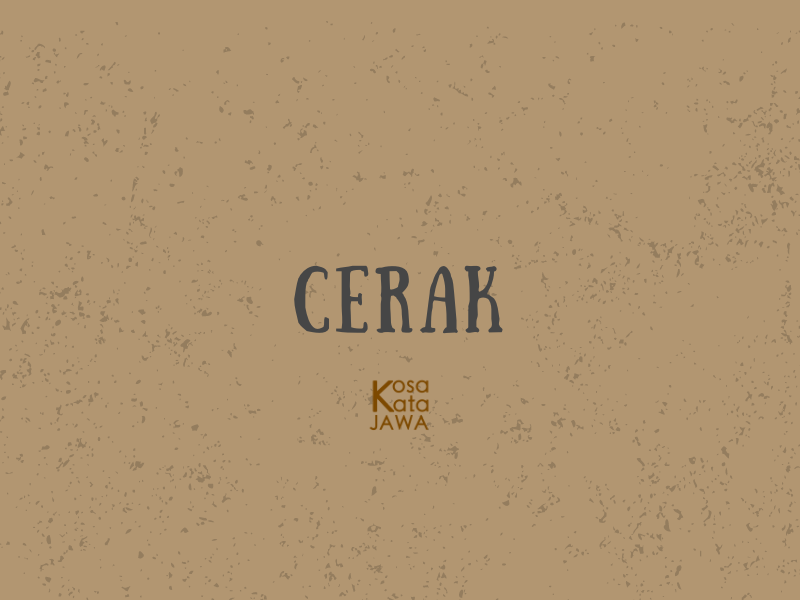 Cerak artinya