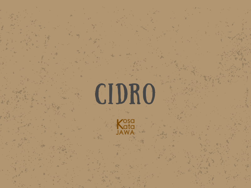 Cidro artinya