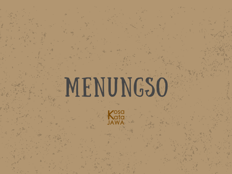 Menungso artinya