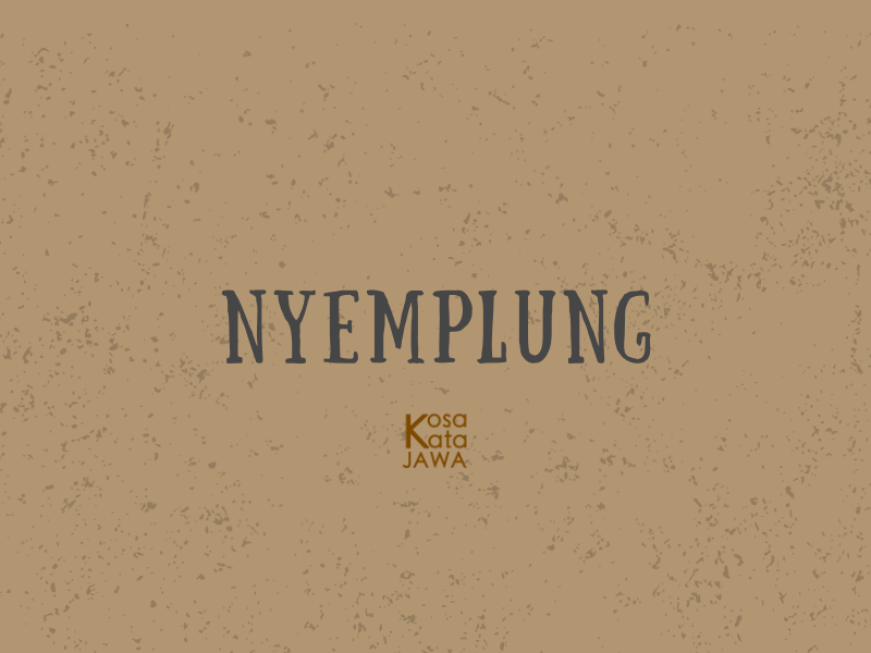 Nyemplung artinya