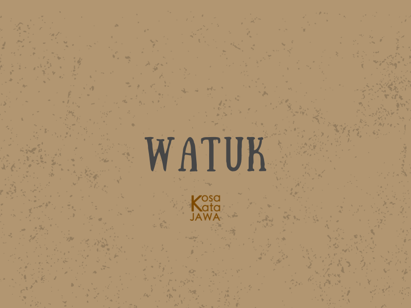 Watuk artinya