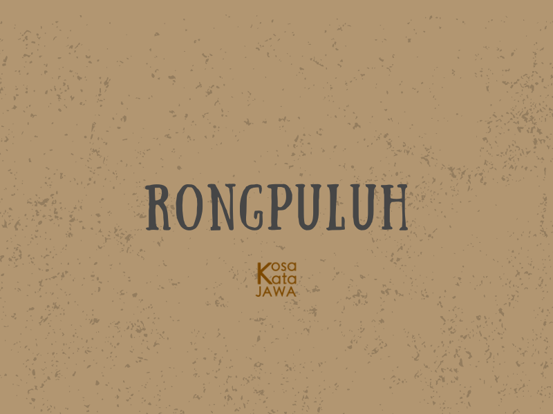 Rongpuluh artinya