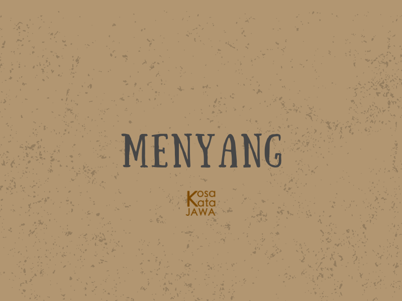 Menyang artinya