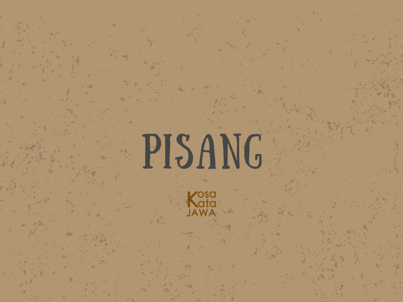 Bahasa jawanya pisang