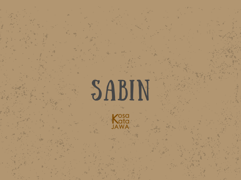 Sabin artinya