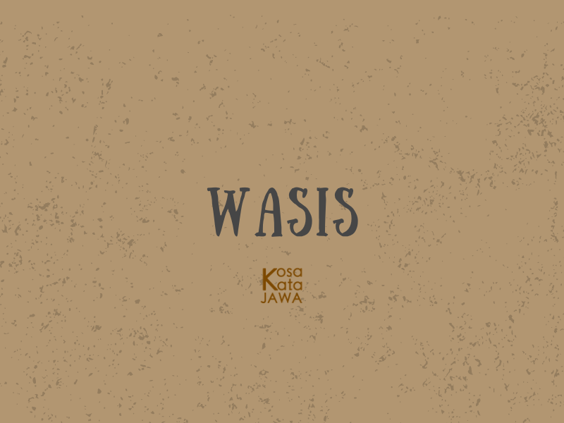 Wasis artinya