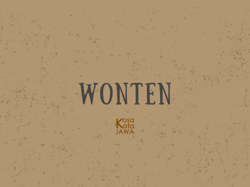 Wonten artinya