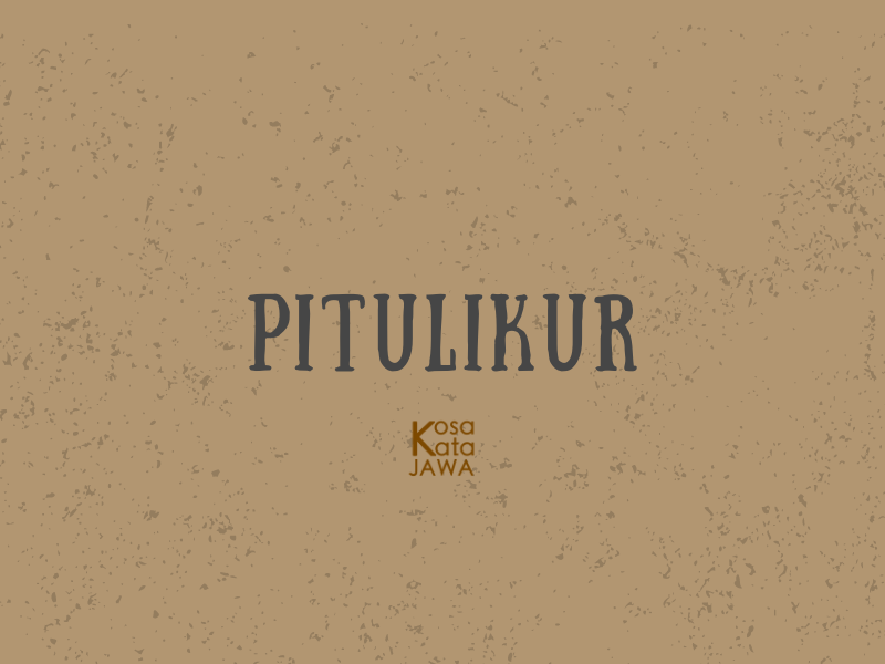 Pitulikur artinya