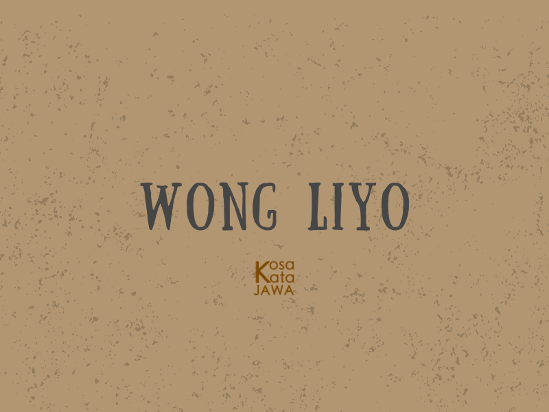 wong liyo artinya