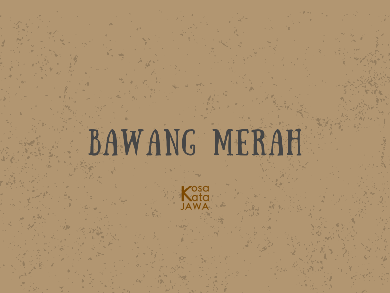 Bahasa jawanya bawang merah