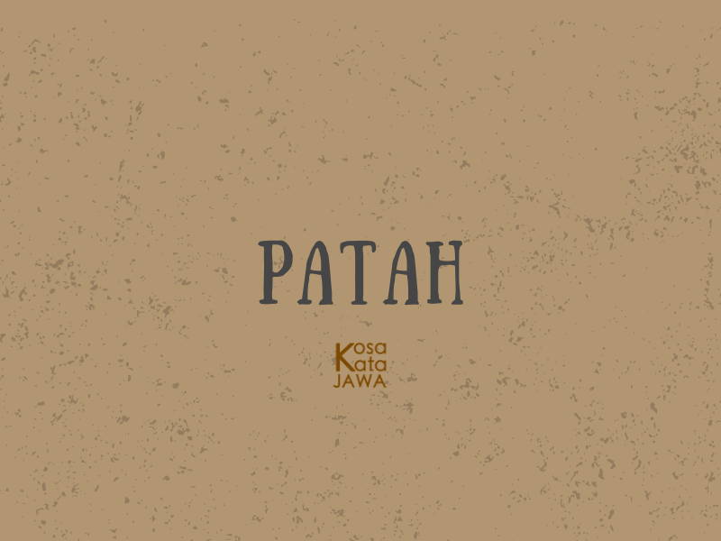 Bahasa jawanya patah
