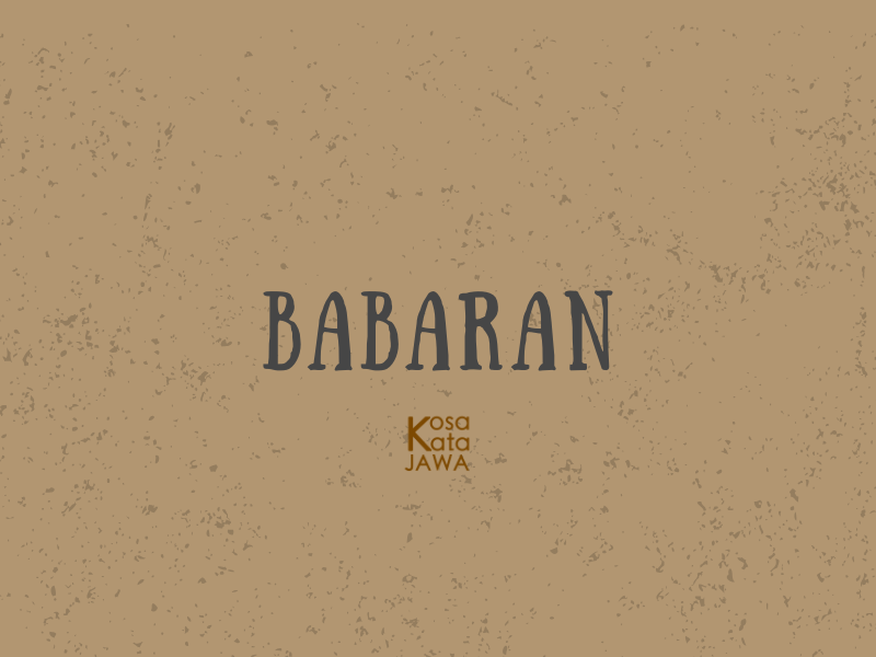 Babaran artinya