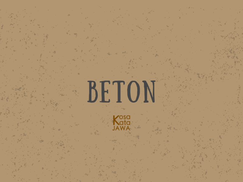Beton artinya