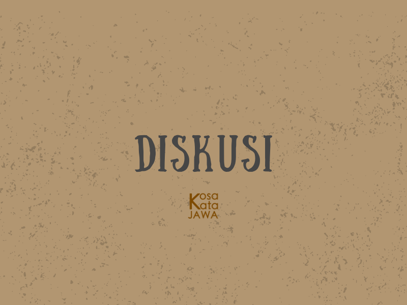 Bahasa jawanya diskusi