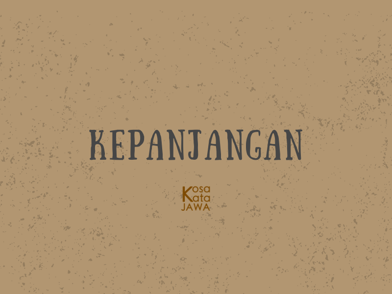 Bahasa jawanya kepanjangan