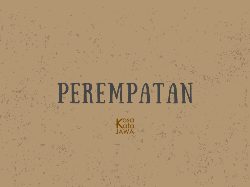 Bahasa jawanya perempatan