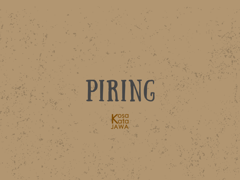 Bahasa jawanya piring