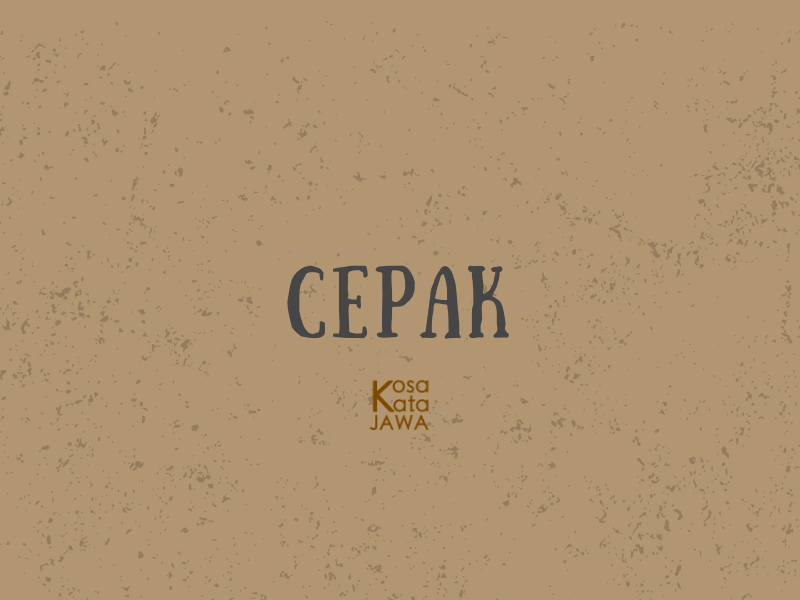 Cepak artinya