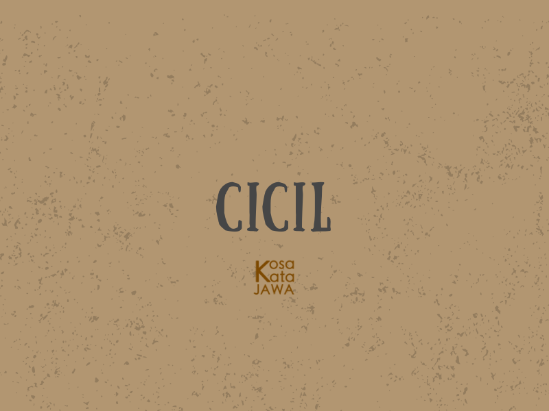 Cicil artinya