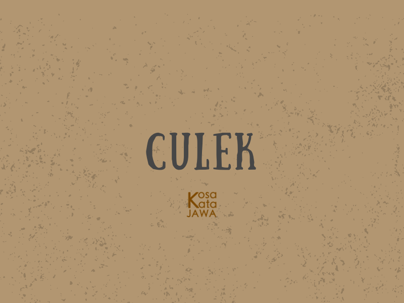 Culek artinya