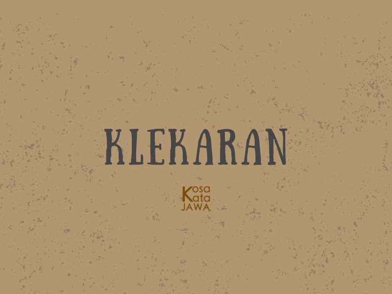 Klekaran artinya