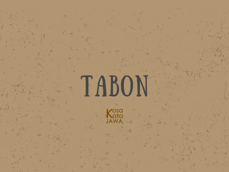 Tabon artinya