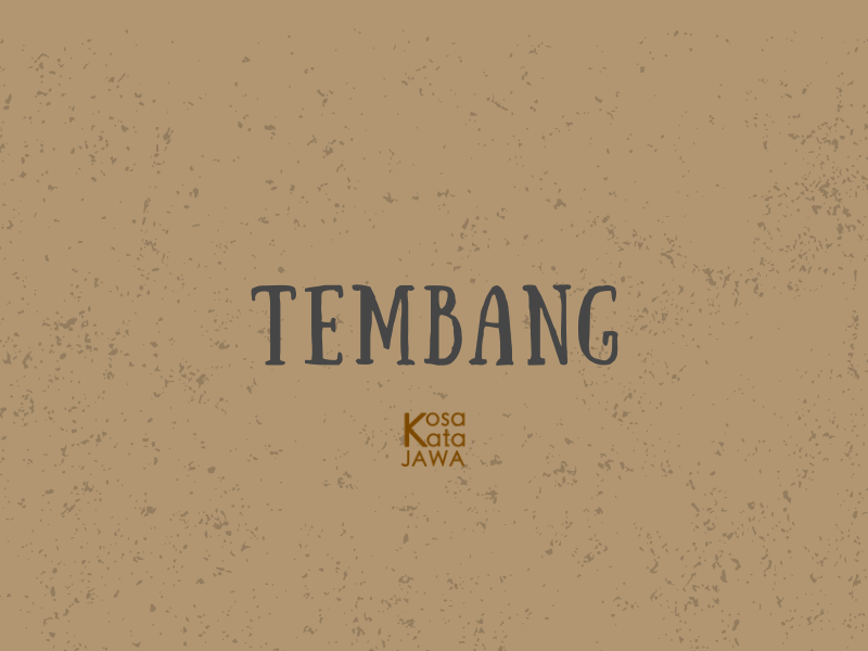 Tembang artinya