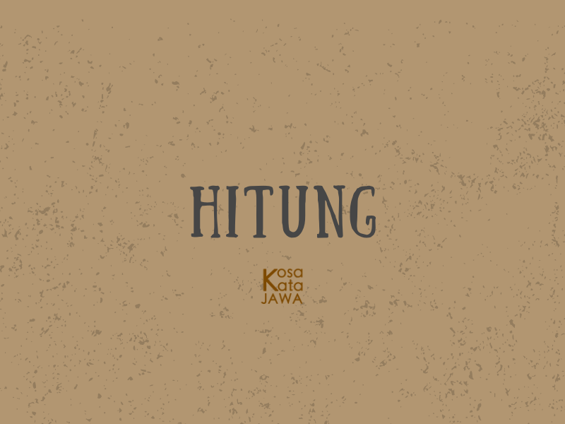 Bahasa jawanya hitung