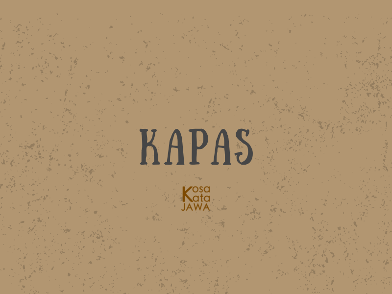 Bahasa jawanya kapas