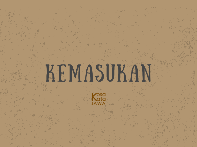 Bahasa jawanya kemasukan