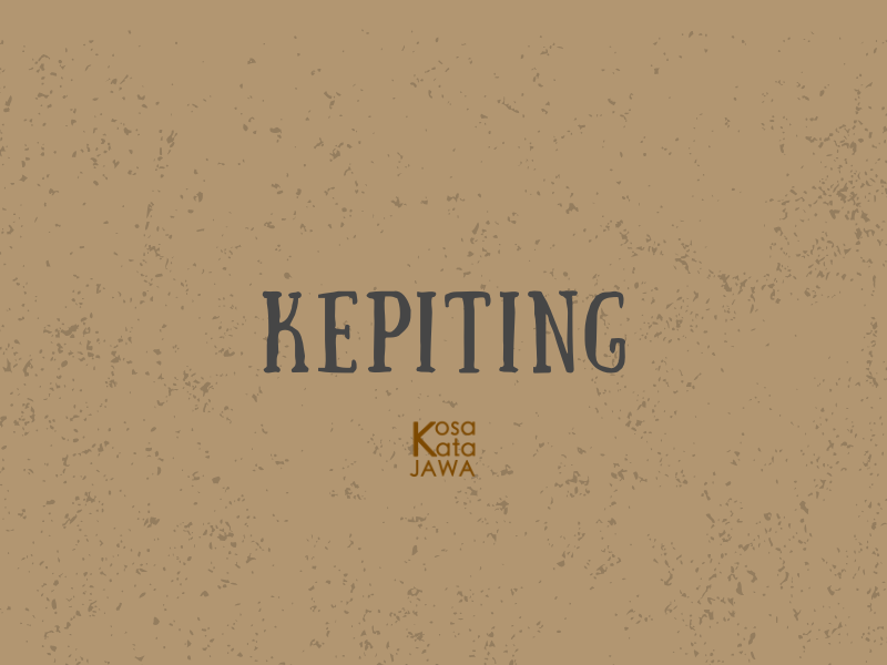 Bahasa jawanya kepiting