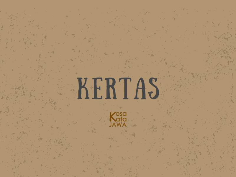 Bahasa jawanya kertas