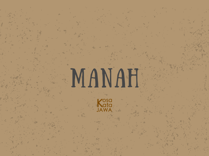 Manah artinya