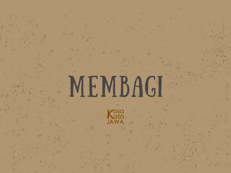 Bahasa jawanya membagi