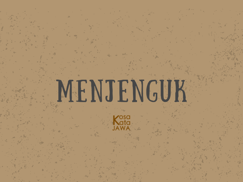 Bahasa jawanya menjenguk