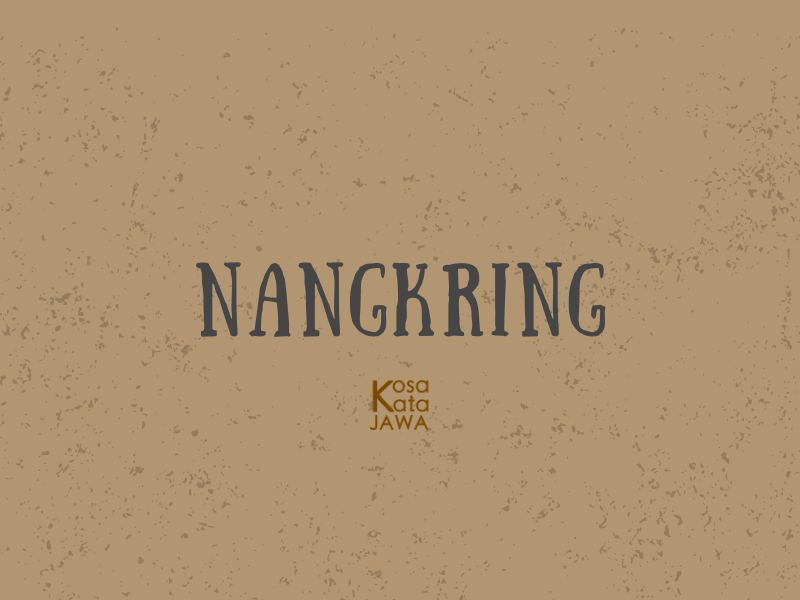 Bahasa jawanya nangkring