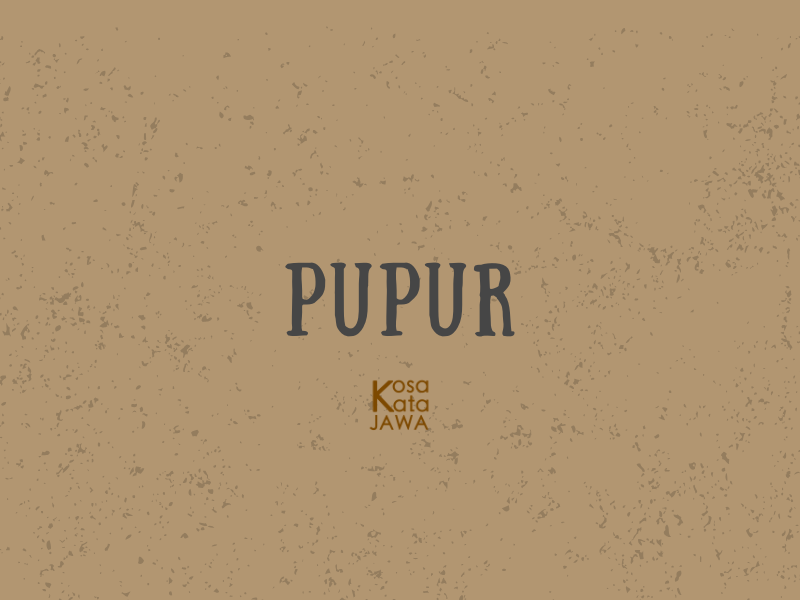 Pupur artinya