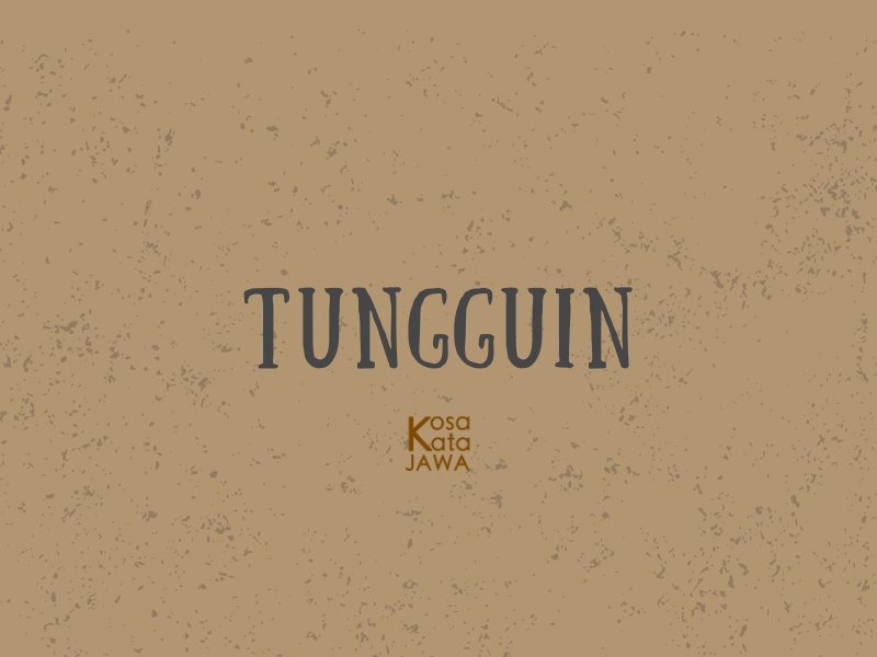Bahasa jawanya tungguin
