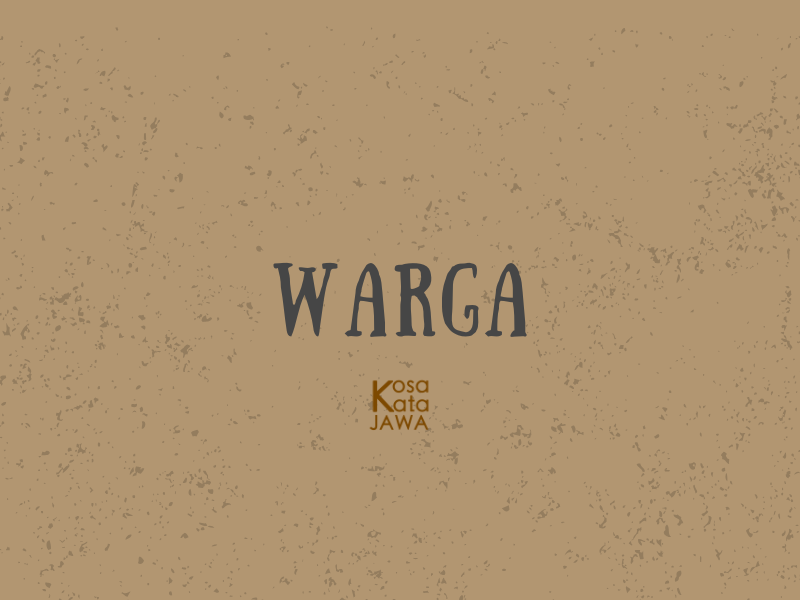 Bahasa jawanya warga