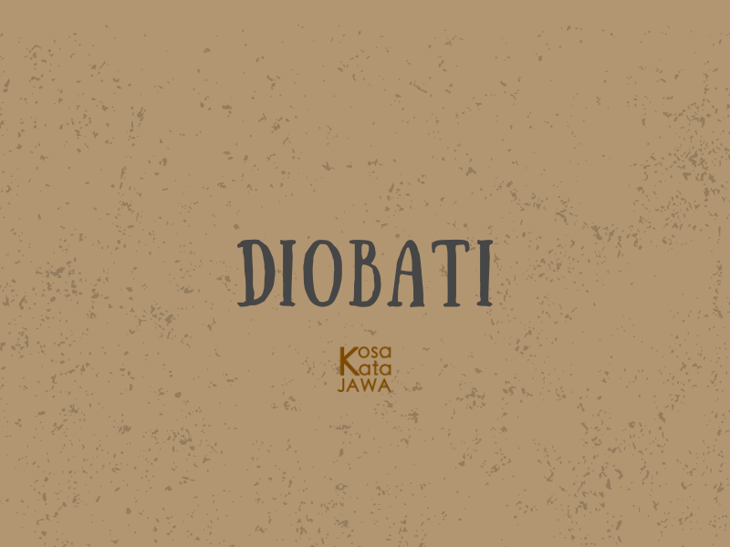 Bahasa jawanya diobati