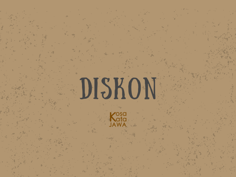 Bahasa jawanya diskon
