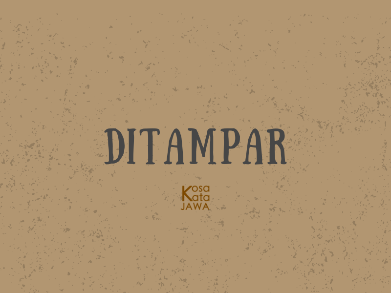 Bahasa jawanya ditampar
