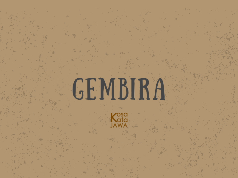 Bahasa jawanya gembira