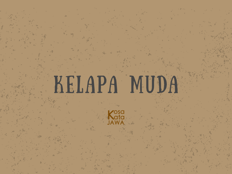 Bahasa jawanya kelapa muda