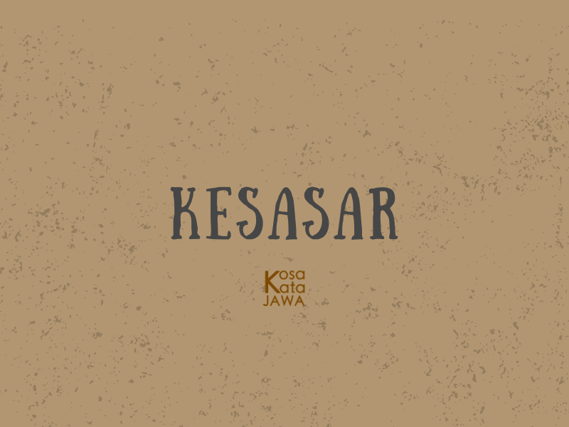 Bahasa jawanya kesasar