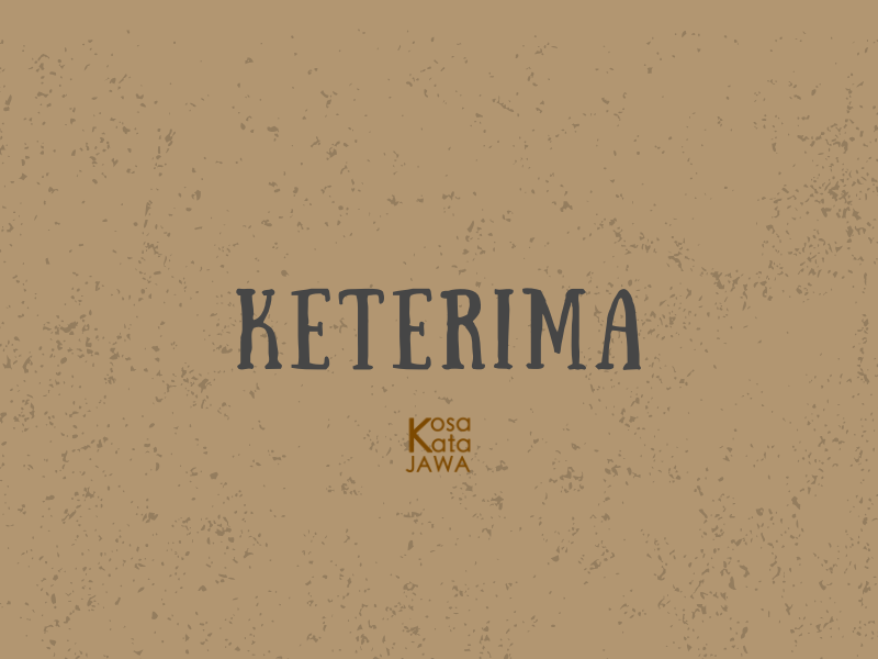 Bahasa jawanya keterima
