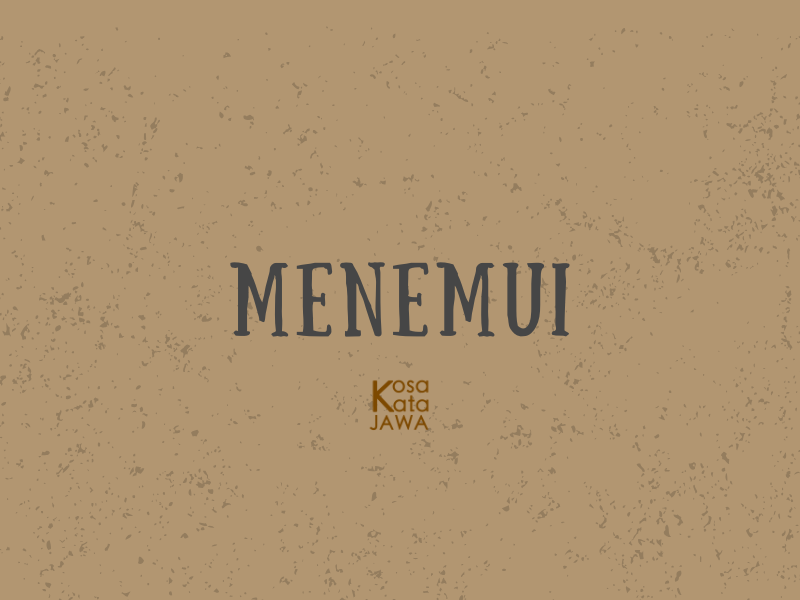 Bahasa jawanya menemui