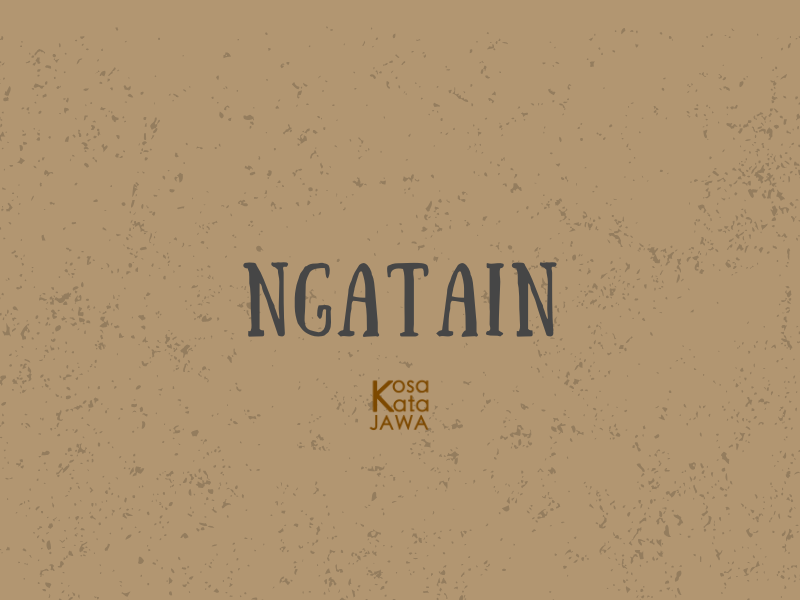 Bahasa jawanya ngatain