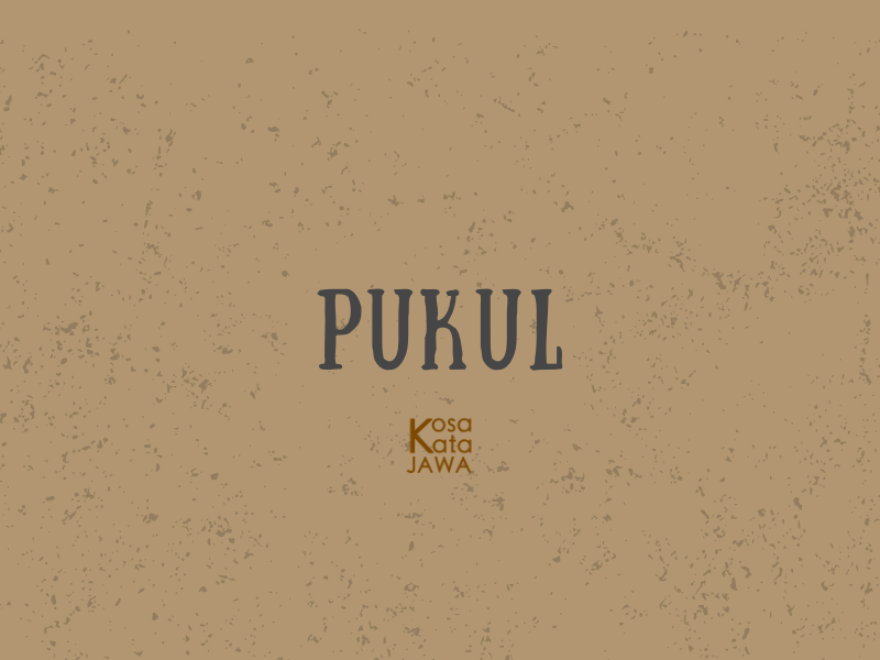 Bahasa jawanya pukul