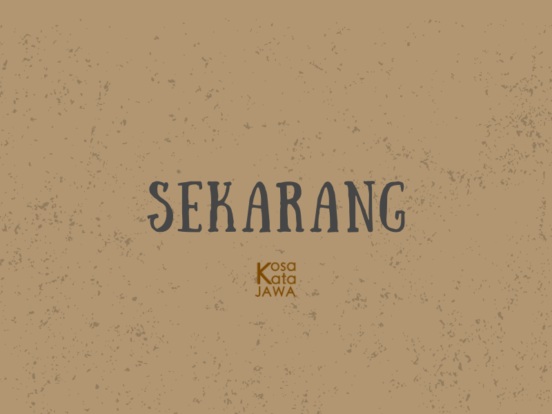 Bahasa jawanya sekarang
